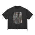 Snow Wash Raw-Hem Boxy T-shirt