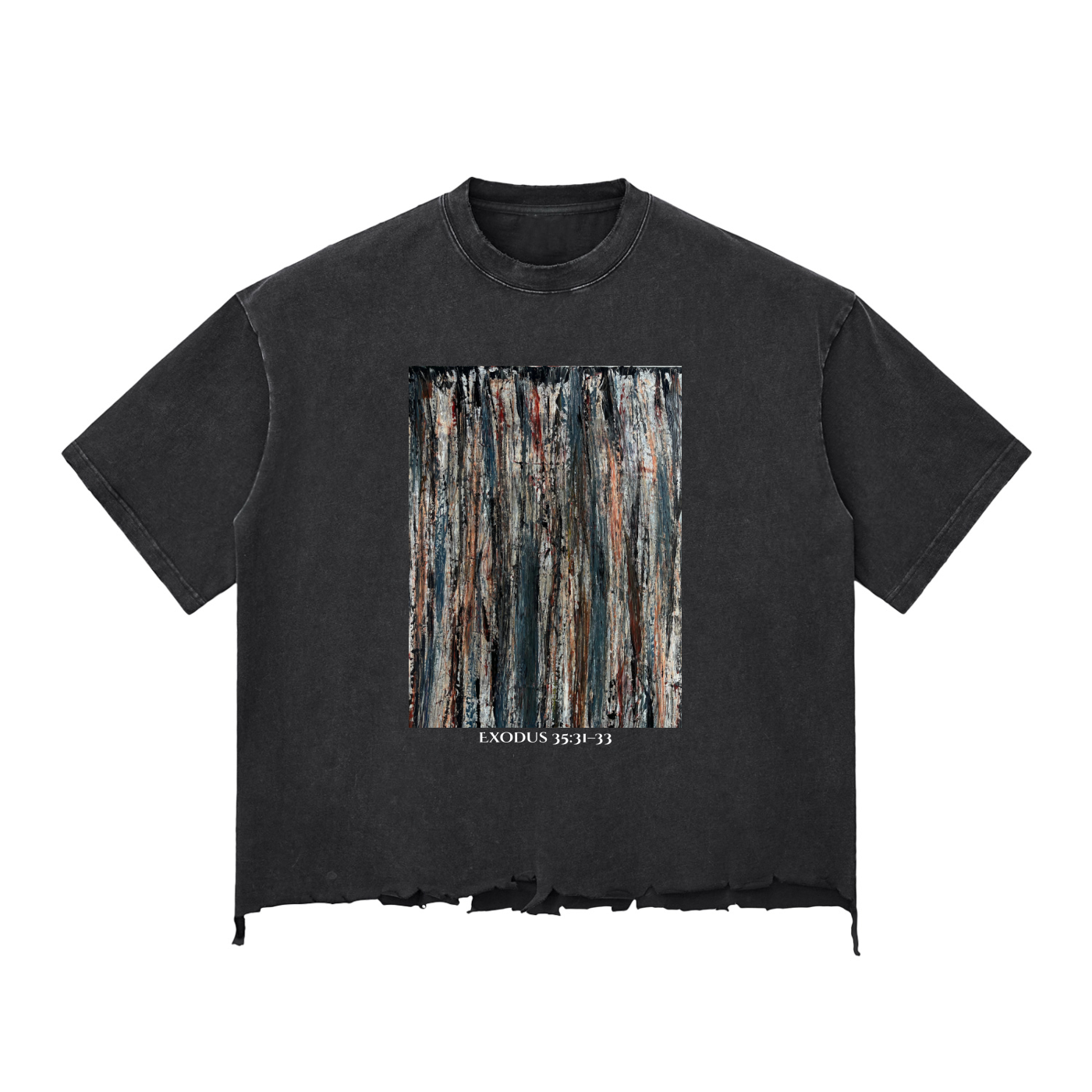 Snow Wash Raw-Hem Boxy T-shirt