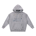 Snow Wash Hand-Frayed Heavyweight  Hoodie