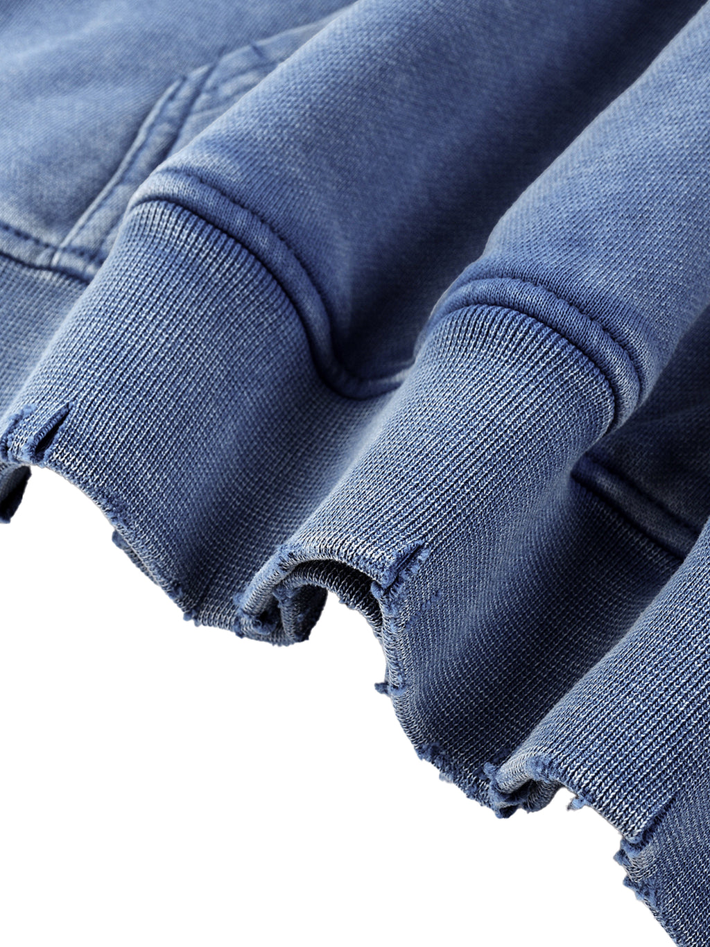 Snow Wash Hand-Frayed Heavyweight  Hoodie